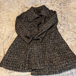 Express Charcoal and White Trench Coat